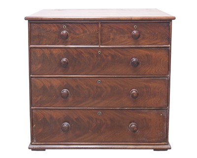 Lot 867 - A Victorian mahogany chest.