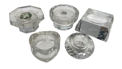 Lot 158 - Oleg Cassini crystal, comprising three candle...