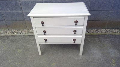 Lot 161 - A Painted Chest of Drawers. 76cm tall, 76cm...