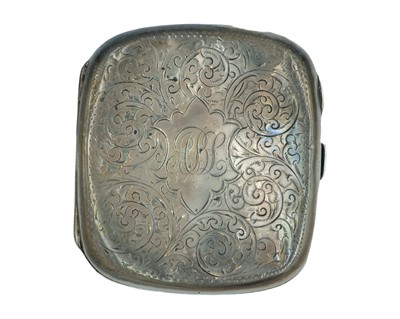 Lot 353 - A silver cigarette case by Smith & Bartlam.