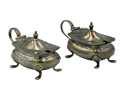 Lot 292 - Two Edward VII silver mustard pots.