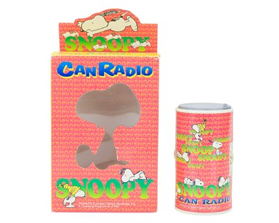 Lot 276 - A Snoopy can radio, boxed.