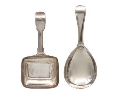 Lot 297 - A George III silver caddy spoon by William Eley I & William Fearn.