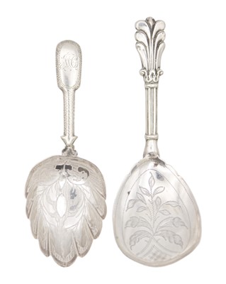 Lot 163 - A Victorian silver caddy spoon by George Unite.