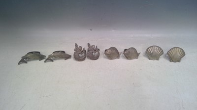 Lot 183 - Eight Metal Napkin Holders. The Mermaid ( of...