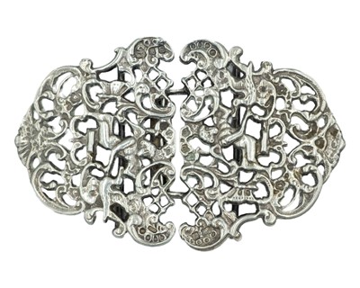 Lot 202 - A modern silver cast and pierced nurses buckle.