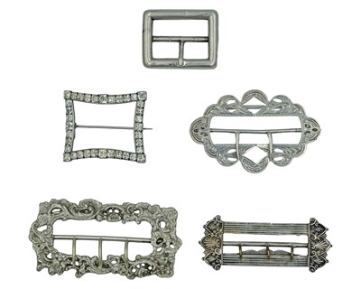 Lot 132 - An Edward VII silver foliate engraved and pierced buckle.