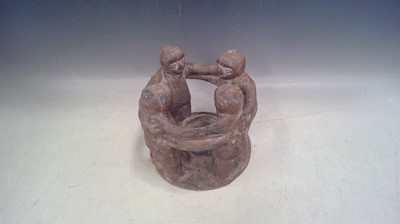 Lot 189 - An 18cm diameter Terracotta Circle of Friends.