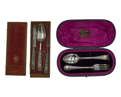 Lot 205 - A George IV silver cutlery set by Joseph Taylor.