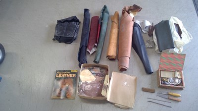 Lot 193 - A Selection of Leather Hides and Leather...