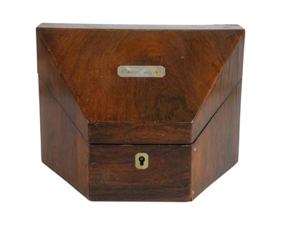 Lot 76 - A Regency rosewood slope front stationary box.