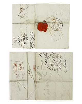 Lot 154 - Pre stamp Entires sent from Poland to London x2.