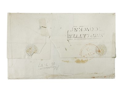 Lot 157 - Pre stamp cover/entire sent from Havana? To London.