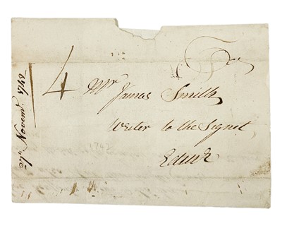 Lot 161 - Early pre stamp entire sent from Dundee to Edinburgh.