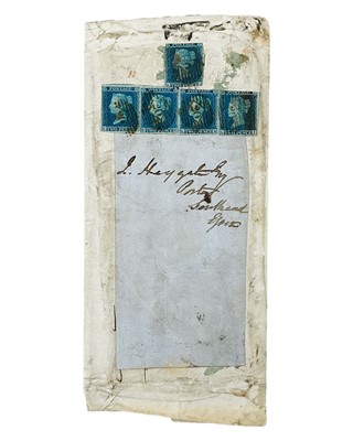 Lot 166 - 1841 2d blue x5 on cover.