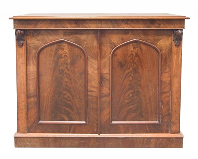 Lot 886 - A Victorian mahogany side cabinet.