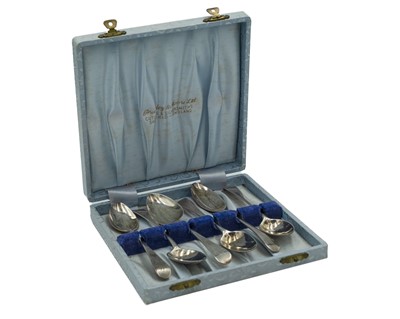 Lot 229 - A selection of six George III silver Old-English patterned teaspoons.