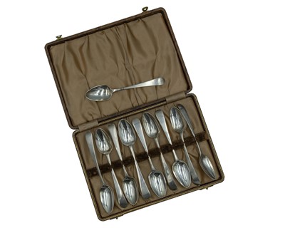 Lot 171 - A collection of ten Irish silver teaspoons.