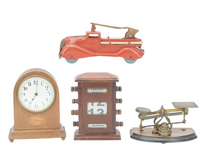 Lot 67 - A set of Victorian walnut and brass postal scales and weights.