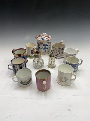 Lot 254 - Ten assorted 19th century and later mugs and...