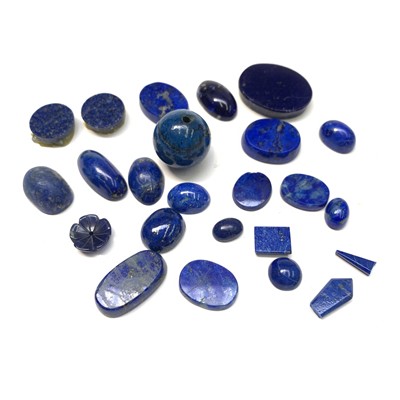 Lot 2477 - Cabochon lapis lazuli etc