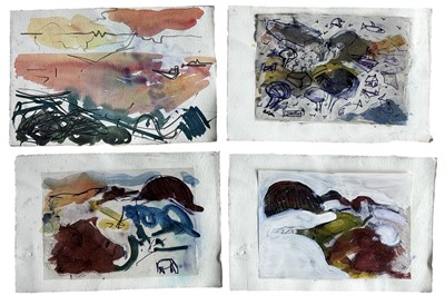Lot 205 - Barbara KARN (1949), four original mixed media...