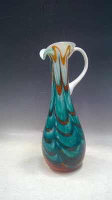 Lot 212 - A Murano Glass Pitcher, the Pitcher is 38cm tall.