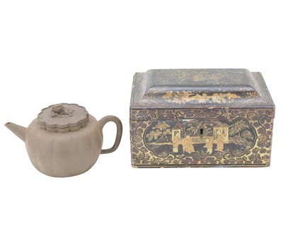 Lot 349 - A Chinese yixing teapot and cover.