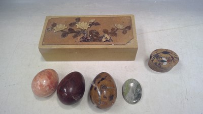 Lot 228 - A Carved Stone Box, a Stone Pill Box, and...