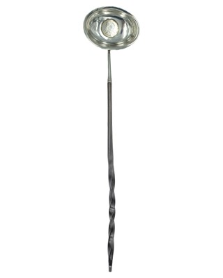 Lot 223 - A toddy ladle with inset George III silver shilling.