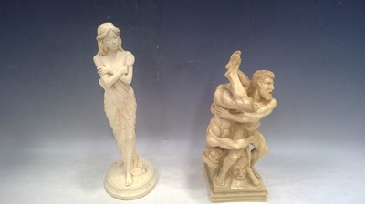 Lot 234 - Two Resin Statues, Hercules and Diomedes and a...