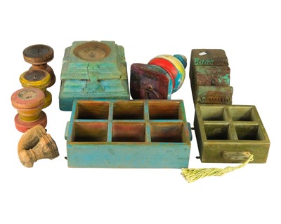 Lot 168 - Indian wood carvings.