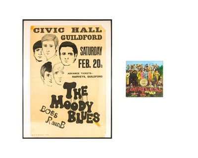 Lot 193 - The Moody Blues 1964 concert poster.