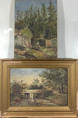 Lot 407 - Rural scenes Two oils on canvas by the same...