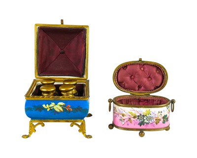 Lot 527 - A French gilt metal mounted scent casket.