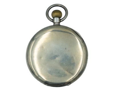 Lot 535 - A Swiss 0.935 silver keyless wind lever pocket watch.