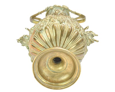 Lot 25 - A 19th century French bronze twin handled vase.
