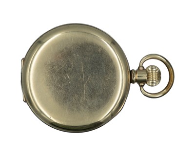 Lot 542 - BUREN - A gold-plated full-hunter keyless wind pocket watch.