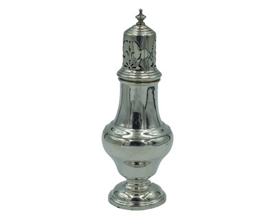 Lot 110 - A George VI silver muffineer by S. Blanckensee & Son Ltd.