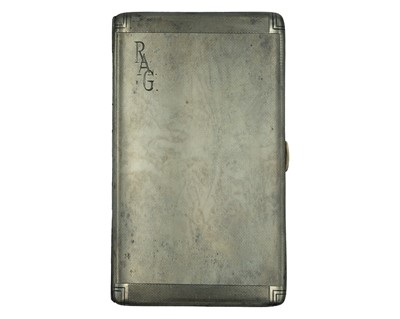 Lot 143 - A George VI silver cigarette case by Charles S. Green & Co Ltd.