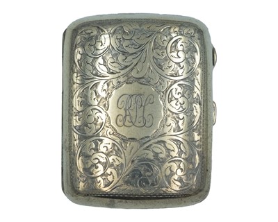 Lot 273 - A silver cigarette case by W. J. Myatt & Co.