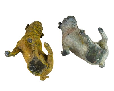 Lot 45 - A cold painted bronze figure of a pug dog.