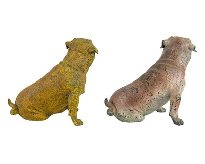 Lot 45 - A cold painted bronze figure of a pug dog.