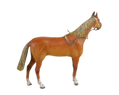 Lot 35 - An Austrian cold painted bronze figure of a racehorse.