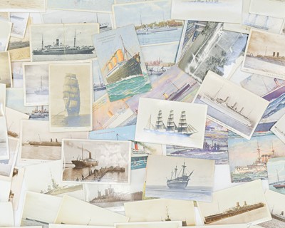 Lot 245 - Shipping Postcards x 70.