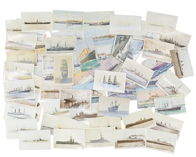 Lot 245 - Shipping Postcards x 70.