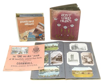 Lot 260 - Four albums of mostly topographical cards including Cornish.