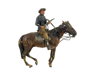 Lot 2 - A Franz Bergmann cold painted bronze figure of a cowboy.