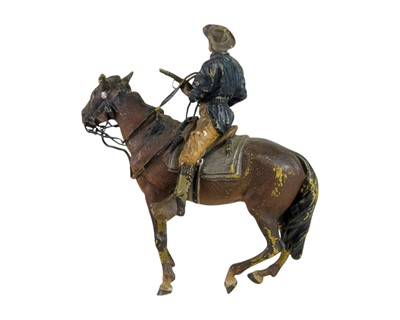 Lot 2 - A Franz Bergmann cold painted bronze figure of a cowboy.