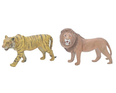 Lot 56 - A cold painted bronze figure of a tiger.